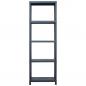 Preview: Lagerregal Schwarz 125 kg 60 x 30 x 180 cm Kunststoff