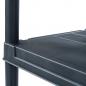 Preview: Lagerregal Schwarz 125 kg 60 x 30 x 180 cm Kunststoff