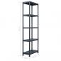 Preview: Lagerregal Schwarz 125 kg 60 x 30 x 180 cm Kunststoff