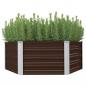 Preview: ARDEBO.de - Hochbeet Braun 129 x 129 x 46 cm Verzinkter Stahl