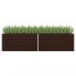 Preview: ARDEBO.de - Garten-Hochbeet Braun 320 x 80 x 77 cm Verzinkter Stahl