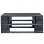Preview: Outdoor-Ottomane Paletten Holz Schwarz