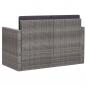 Preview: 2-Sitzer-Gartensofa mit Auflagen Grau Poly Rattan