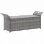 Preview:   Sitzbank mit Stauraum und Kissen Grau 138 cm Poly Rattan