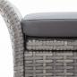 Preview:   Sitzbank mit Stauraum und Kissen Grau 138 cm Poly Rattan