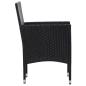 Preview: ARDEBO.de - 4-tlg. Garten-Lounge-Set mit Auflagen Poly Rattan Schwarz