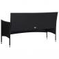 Preview: 5-tlg. Garten-Lounge-Set mit Auflagen Poly Rattan Schwarz