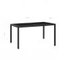Preview: 7-tlg. Garten-Essgruppe Poly Rattan Schwarz 