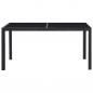Preview: 7-tlg. Garten-Essgruppe Poly Rattan Schwarz 