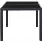Preview: 7-tlg. Garten-Essgruppe Poly Rattan Schwarz 
