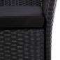 Preview: 7-tlg. Garten-Essgruppe Poly Rattan Schwarz 