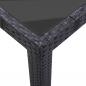 Preview: 7-tlg. Garten-Essgruppe Poly Rattan Schwarz 