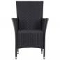 Preview: 5-tlg. Garten-Essgruppe Poly Rattan Schwarz
