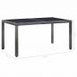 Preview: 7-tlg. Garten-Essgruppe Poly Rattan Grau