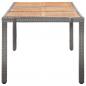 Preview: 9-tlg. Garten-Essgruppe mit Auflagen Poly Rattan Grau 