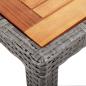 Preview: 7-tlg. Garten-Essgruppe mit Kissen Poly-Rattan Grau