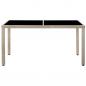 Preview: 7-tlg. Garten-Essgruppe mit Auflagen Poly Rattan Beige