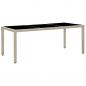 Preview: 9-tlg. Garten-Essgruppe mit Auflagen Poly Rattan Beige