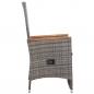 Preview: Garten-Liegestühle 2 Stk. mit Auflagen Poly Rattan Grau