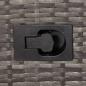 Preview: ARDEBO.de - 9-tlg. Garten-Essgruppe mit Auflagen Poly Rattan Grau   