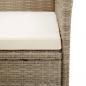 Preview: Gartenstühle 2 Stk. mit Auflagen Poly Rattan Beige