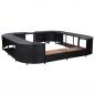 Preview: ARDEBO.de - Whirlpool-Umrandung Quadratisch Schwarz 268x268x55 Poly Rattan
