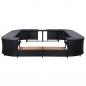 Preview: Whirlpool-Umrandung Quadratisch Schwarz 268x268x55 Poly Rattan