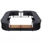 Preview: Whirlpool-Umrandung Quadratisch Schwarz 268x268x55 Poly Rattan