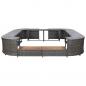 Preview: Whirlpool-Umrandung Quadratisch Grau 268x268x55 cm Poly Rattan