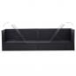 Preview: Garten-Sofabett mit Kissen Poly Rattan Schwarz