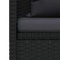 Preview: Garten-Sofabett mit Kissen Poly Rattan Schwarz