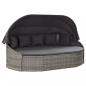 Preview: ARDEBO.de - Outdoor-Loungebett mit Dach Grau