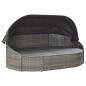 Preview: Outdoor-Loungebett mit Dach Grau