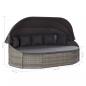 Preview: Outdoor-Loungebett mit Dach Grau