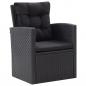 Preview: 6-tlg. Garten-Lounge-Set mit Kissen Poly Rattan Schwarz