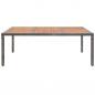 Preview: Gartentisch Grau 200x150x74 cm Poly Rattan und Akazienholz