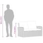 Preview: 2-Sitzer-Gartensofa mit Kissen Schwarz 124 cm Poly Rattan