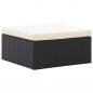Preview: Garten-Sonneninsel mit Dach Schwarz Poly Rattan