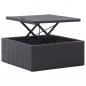 Preview: Garten-Sonneninsel mit Dach Schwarz Poly Rattan