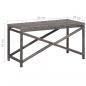 Preview: Gartenbank 80 cm Poly Rattan Grau