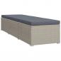 Preview: Sonnenliege mit Auflage Poly Rattan Grau
