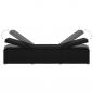 Preview: Sonnenliege mit Auflage Poly Rattan Schwarz