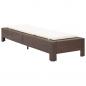 Preview: ARDEBO.de - Sonnenliege mit Auflage Braun Poly Rattan