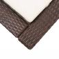 Preview: Sonnenliege mit Auflage Braun Poly Rattan