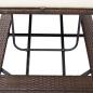 Preview: Sonnenliege mit Auflage Braun Poly Rattan
