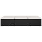 Preview: ARDEBO.de - Sonnenliege mit Auflage Poly Rattan Schwarz