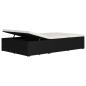 Preview: Sonnenliege mit Auflage Poly Rattan Schwarz