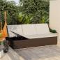 Preview: ARDEBO.de - Sonnenliege mit Auflage Poly Rattan Braun