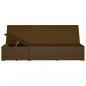 Preview: Sonnenliege mit Auflage Poly Rattan Braun