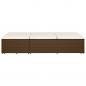 Preview: Sonnenliege mit Auflage Poly Rattan Braun